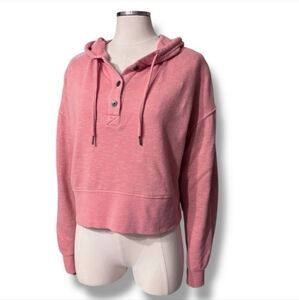 Roxy Dusty Pink French Terry Cropped Hoodie